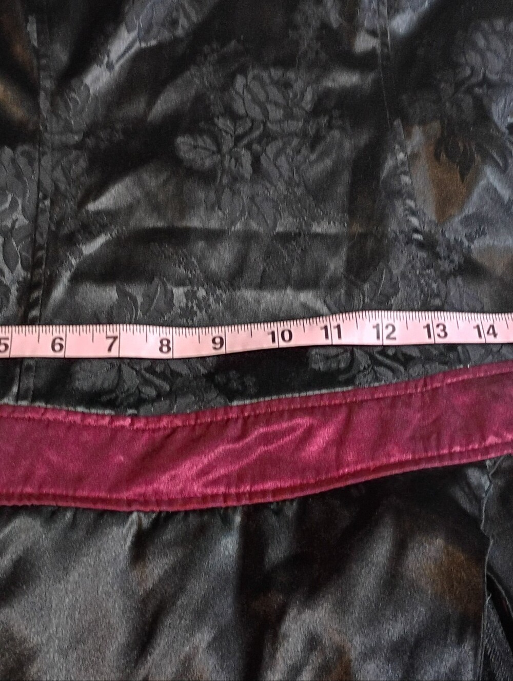 Vintage Lip Service Helena Gothic Goth Black and Burgundy Dress L - Picture 11 of 15